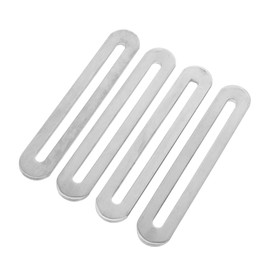 LALAFINA 4pcs Adjustable Stainless Steel Mending Plates for Furniture Heavy Duty Brackets for Chair and Shelf Reinforcement Durable Flat Braces with Smooth Edges