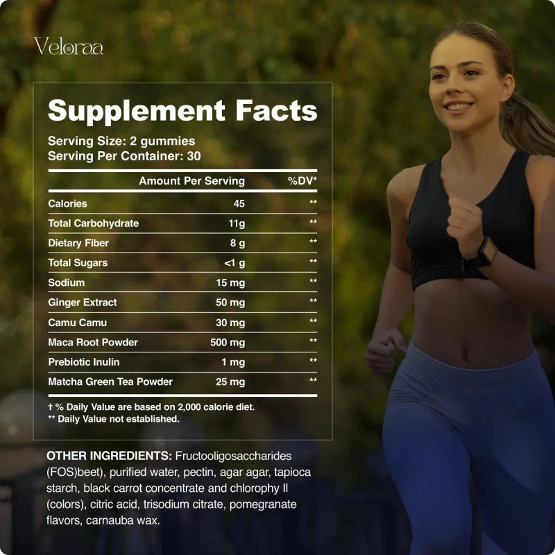 Veloraa Gomitas Fibra Prebiótica 8g Apoyo Digestivo 60 Ct