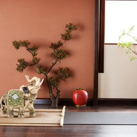 Hztyyier Elephant Statue, Feng Shui Lucky Elephant Figures, Decorative Elephant Sculpture for Home Office Decoration (L)