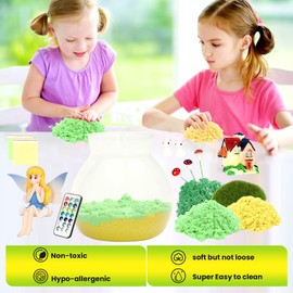 Fairy Gifts for Girls - Light up Fairy Terrarium Crafts Kit for Kids - DIY Fairy Arts & Crafts Toy - Holiday Birthday Gifts for Kids Age 4 5 6 7 8 9 10 11 12 Year Old Girl Gift…