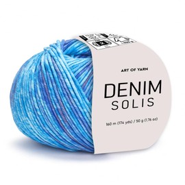 Variegated Yarn 55% Cotton,45% Poliacrylic,50g(1.76 Oz),160m(174 Yds) Soft & Smooth Yarn Sport – Fine(2) for Crocheting, Knitting, Amigurumi,Blankets,Garments (Lavender Frost, Denim Solis Pack 1)