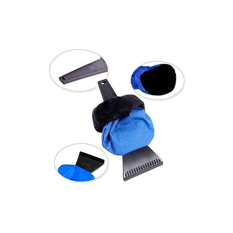 IKAAR Eiskratzer Auto Eisschaber mit warmen Handschuhen wasserdichtem Winter Kratzer