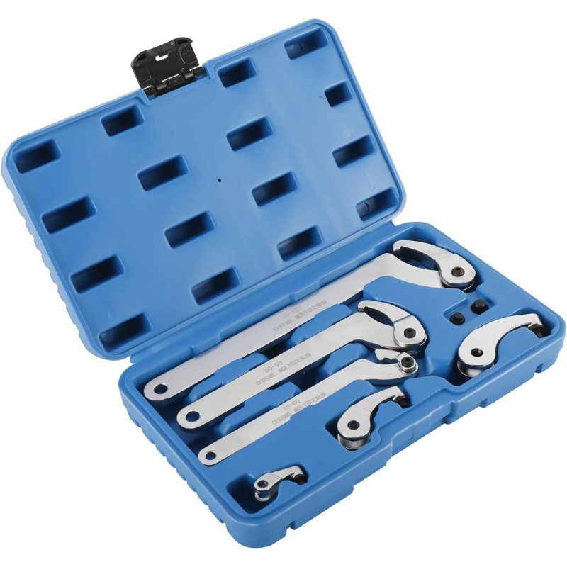8milelake 8Pcs Adjustable Hook & Pin Spanner Wrench Tool Set