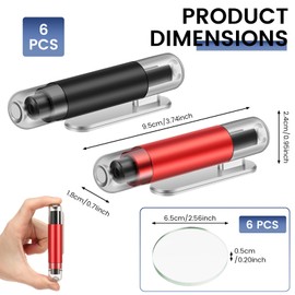6PCS Safe Car Window Breaker, Car Safety Hammer, 2 in 1 Cars Window Breaker Escape Tool with Seat Belt Cutter, Cars Safe Hammer Accessories Compatible with All Vehicles, Auto, Bus