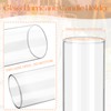12 Pcs Hurricane Candle Holder Sleeve, H:14" D:4" Bottomless Glass