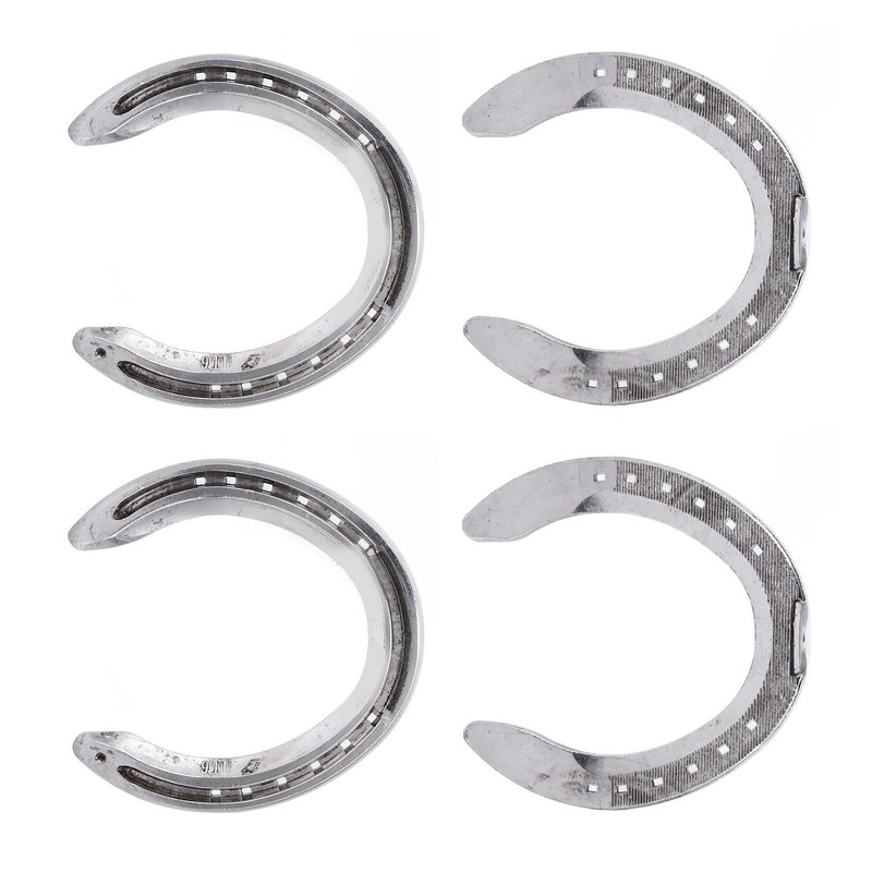 4pcs Horseshoes Aluminum Alloy Light Weight Reliable Practical Horse Riding