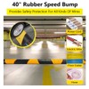 Nisorpa 40" Rubber Speed Bump 2-Channel Heavy Duty Cable Protector