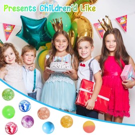 Bouncy Balls Children's Birthday, 100 Pieces Bouncy Balls, 33 mm Bouncy Balls for Children, Reusable Bouncy Balls for Children for Students and Children, Party Gifts, Birthday Surprises Classroom