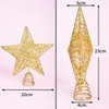 Jomnvo Gold Metal Christmas Tree Topper Glittered Christmas Treetop Hallow