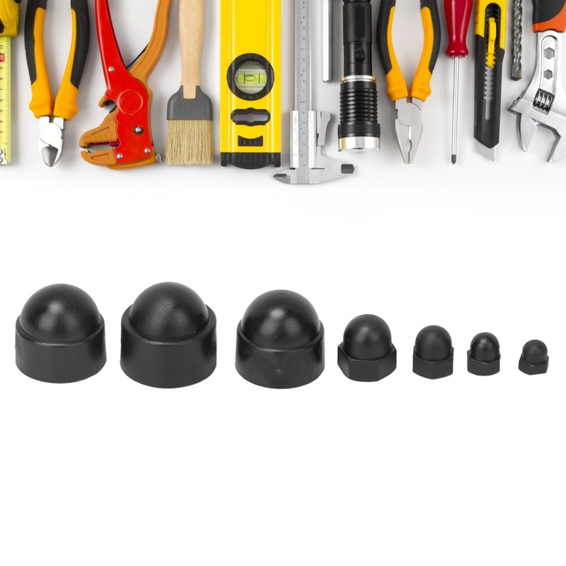 145pcs Nylon Plastic Hex Nut Cover Bolts Protection Cap M4