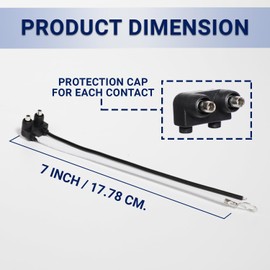 TMH 2 Prong Pigtail Wire Plug for Sealed Truck Trailer RV Fits with 2" and 2.5" Side Marker, Clearance Lights - 4 Pcs