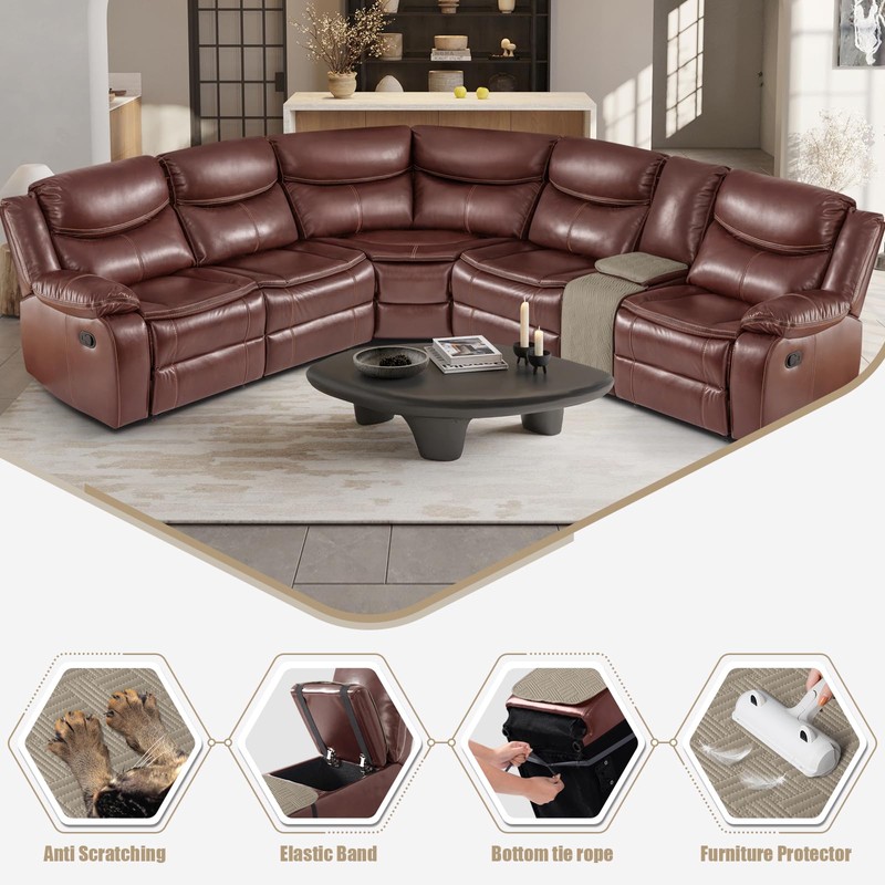 KinCam Waterproof Sectional Couch Covers, Oversized Recliner Sofa Covers for
