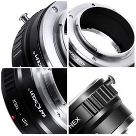 K&F Concept MD to NEX Adapter MD MC Mount Lens to Sony E Mount NEX Adapter Mount With Brass Material Version 2