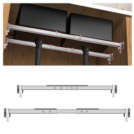 Qualward Undermount Sink Brackets,Adjustable Undermount Sink Support, Stainless Steel Installation Kit for Undermount Kitchen Sink Adjustable Support Pole (29-39.5 inches)