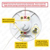 ElekTek Premium Chrome Bathroom Ceiling Light Pull Cord Switch with