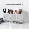 Makeup Brush Holder Durable Glossy Resin Large Capacity Modern Design