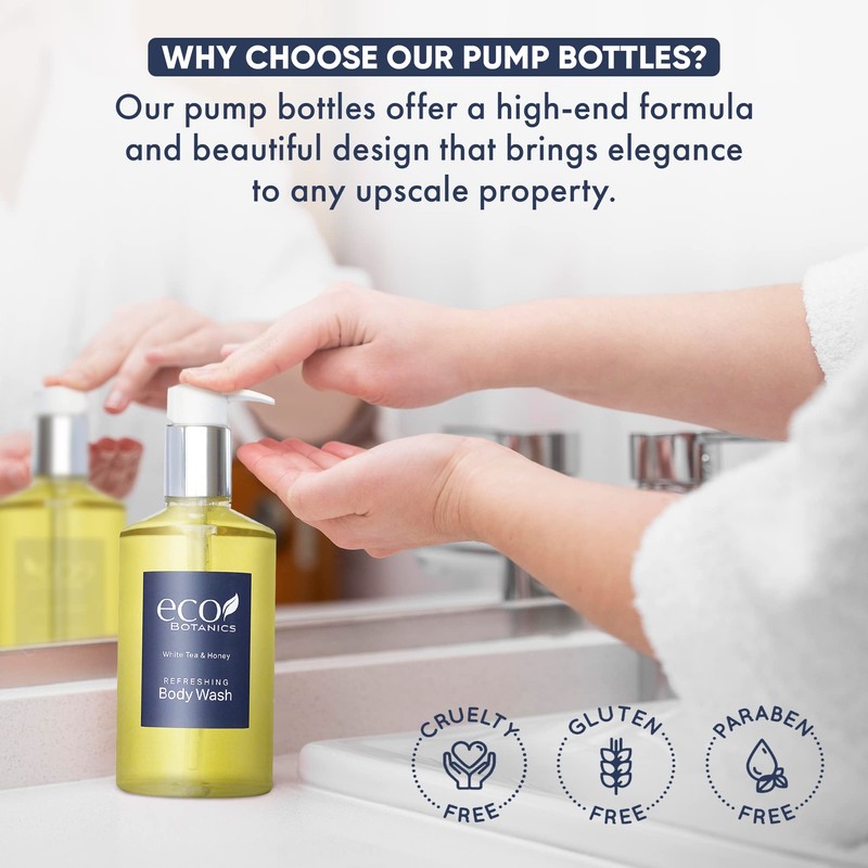 Eco Botanics Hotel Amenities Set | 10.14oz Pump Bottles |