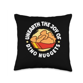 Unearth the Joy of Dino Nuggets Dinosaur Throw Pillow