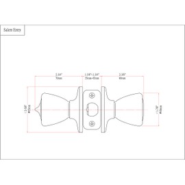 2 - Salem Oil Rubbed Bronze Entry Knob with Matching Single Cylinder Deadbolt Combo Packs Keyed Alike
