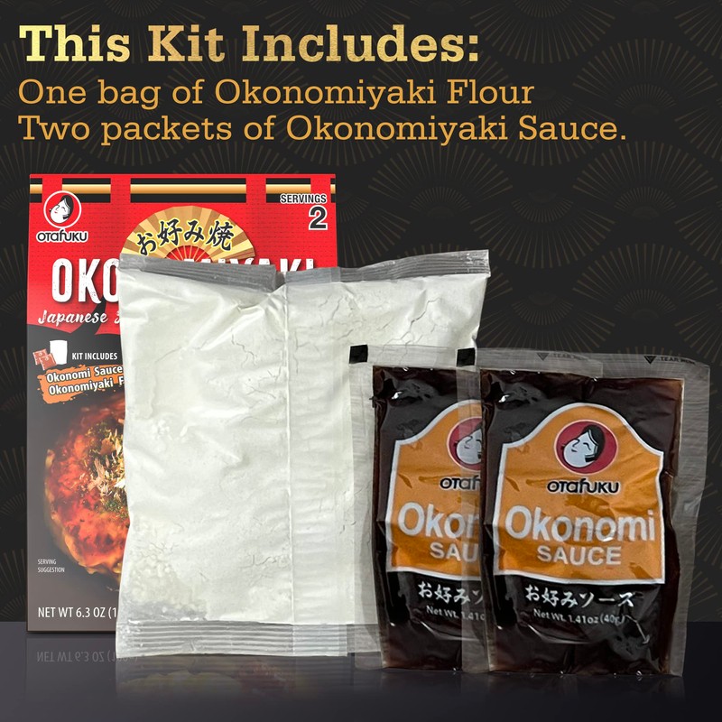 Otafuku Okonomiyaki Kit- Includes Okonomiyaki Flour and Okonomiyaki Sauce for