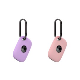 Case for Tile by Life360 Pro (2024) Bluetooth Tracker,Soft Protective,Shockproof,BOVUGAC Silicone Case Cover with Keychain-Purple+Pink