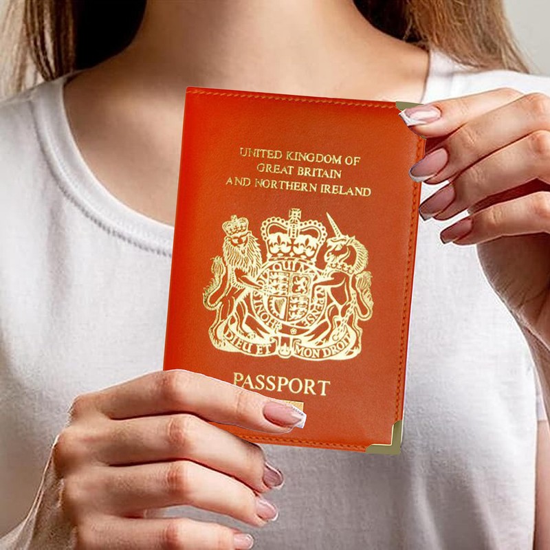 Passport Holder for UK Passport Protector Cover Wallet PU Leather