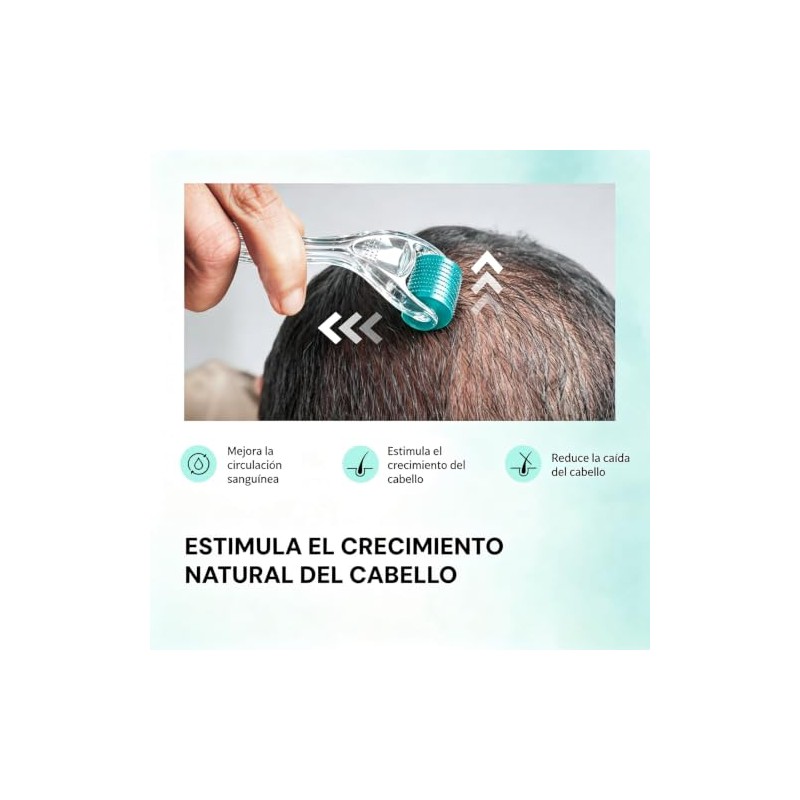 2 PCS Dermaroller 0.25 mm Titanio, Rodillo Facial para Barba