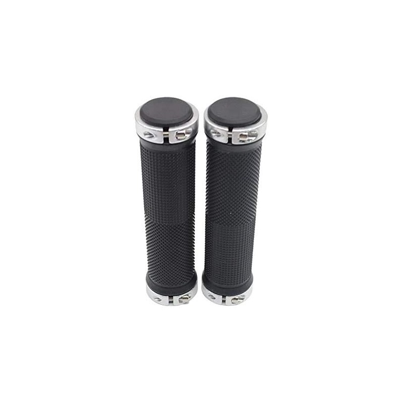 AKORD Unisex Bicycle Handle Bar Grips, Silver