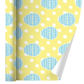 GRAPHICS & MORE Cute Blue Easter Egg with Daisies Gift Wrap Wrapping Paper Rolls