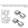 2Pcs 90 Degree Door Hinges Kitchen Cabinet Folding Hinge with