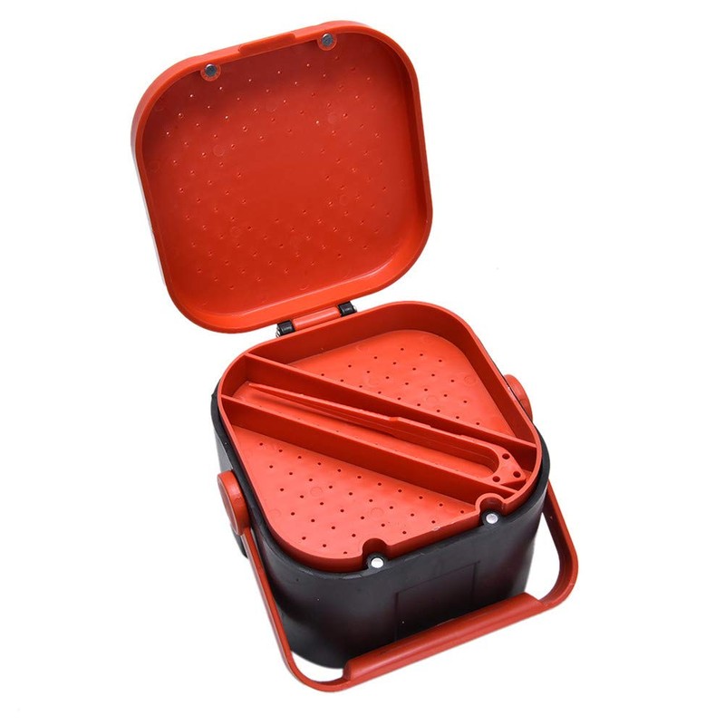 Comsnows 2PCS Worm Bait Holder, Bait Storage Box, Fishing-Accessories Boxes