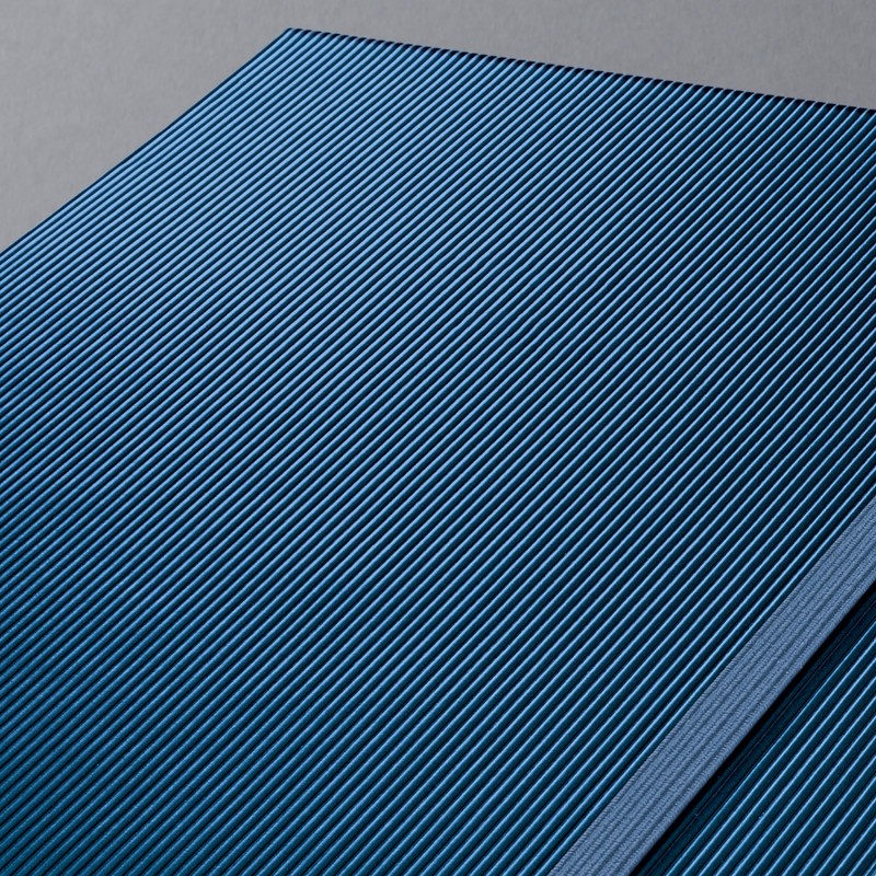 SIGEL CO402 Premium Notebook Squared A5, Hardcover, Blue Metallic, Made