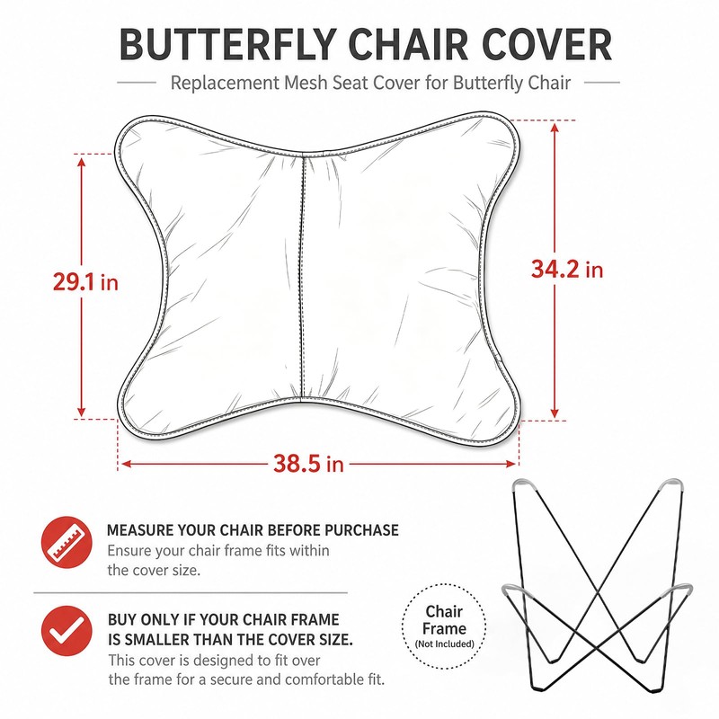 Butterfly Chair Cover Waterproof,Olefin Covers for Foldable Butterfly Chairs,Only Cover