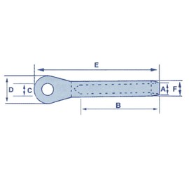Stainless Steel Swage Eye Terminal 6MM (Wire Rope Cable Rigging)