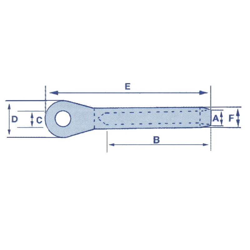 Stainless Steel Swage Eye Terminal 6MM (Wire Rope Cable Rigging)