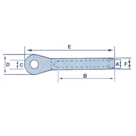 Stainless Steel Swage Eye Terminal 6MM (Wire Rope Cable Rigging)