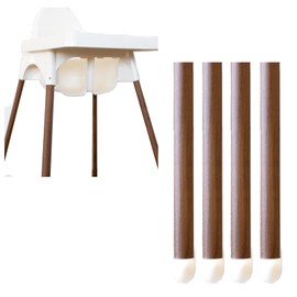 Highchair Decorative Leg Wraps, 4 Pcs Bamboo Style Highchair Adhesive Strips High Chair Accessories High Chair Leg Wraps Sticker, Compatible with IKEA Antilop Highchair (Coconut Wood Pattern)