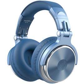 OneOdio Wired Headphones DJ Piano Guitar with Microphone Hi-Res Audio Extra Bass Sound Lightweight Foldable Headphones with Share Port 2 Cable - Headset for PC Studio Monitor AMP Pro-10