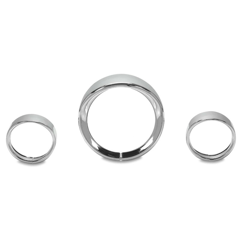 7" Headlight 4.5" Passing Light Trim Ring Visor Kit for