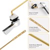 Hibbent Universal Metal Front Mount Toilet Handle Replacement Kit, Brass
