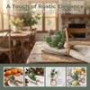 Merzio 6 Pcs Rustic Eucalyptus Napkin Rings Set, Farmhouse Boho