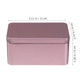 TEHAUX Lemon Balm Tea Tea Tin, Rectangular Tinplate Box Mini Candy Tins Portable Tea Leaf Container Candies Organizer Metal Storage Box for Home (Color, 13x8x6cm)