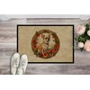 Caroline's Treasures DAC2341JMAT Chihuahua Christmas Flowers Doormat Front Door Mat