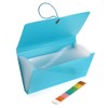 BTSKY Expanding File Folder - Blue, Plastic, 10.2in x 1in
