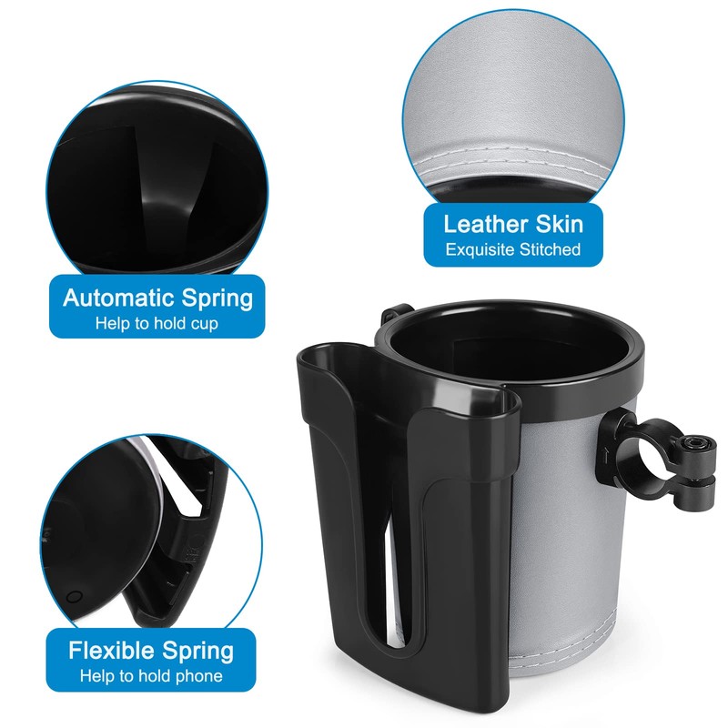 Accmor 3-in-1 Bike Cup Holder with Cell Phone Keys Holder,