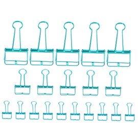 DOITOOL 20Pcs Colorful Small Binder Clips Office Clips for Organizing Documents School Use Home Includes Small Medium Large for Teachers and Students