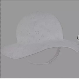 Carter's Just One You Infant Sun Hat White Eyelet 6-12 Months with Chin Strap
