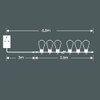 NOMA Connectable Bulb Festoon Garden Lights, 10 Warm White LED's,