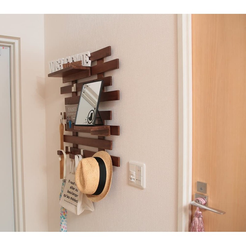 Osmac KT-1DB Wall Hanging Storage Wall Mounted Dark Brown Shelf