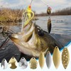 Spinner Blades for Lure Making,50pcs Easy Spin Colorado Willow Blades